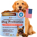 Natural Dog Company Gut Health & Canine Specific Probiotics Chews, 1 Chew giornaliero per tutti i cani, Prebiotics & Digestive Enzymes per la digestione, Gas, Loose Sgabello, Immune System & Bowel Support