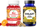 Lunakai USA Made B12 Gummies & Shilajit Capsule Bundle – Extra Forza Quotidiano Energy & Wellness Support