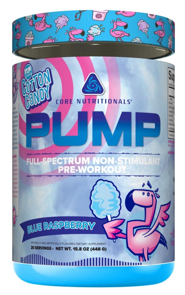 Pompa Nutrizione Nutritiva Nutritiva Nutritiva a spettro completo Pre-allenamento, con N03T Nitrato, Peak02, Alpha GPC, per Pompa Massima, Forza e Prestazioni 20 Serve (Fun Sweets Cotton CandyTM Blue Raspberry)