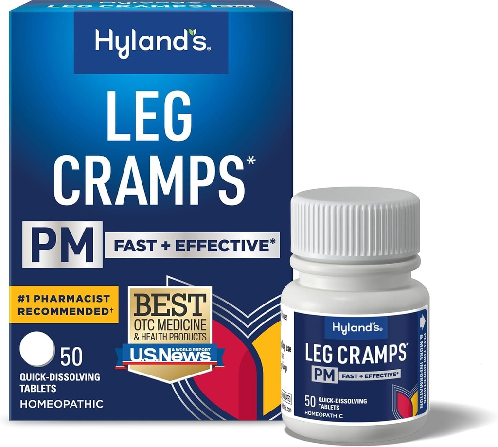 Gambe di Hyland PM, Rilievo di Gamba Notturna, Calf, e Cramps Piede, 50 compresse di dissolvenza rapida
