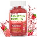 Magnesio Glycinate Gummies 800mg Per Serving, Zucchero Gratuito Magnesio Supplemento con Magnesio Malato, Calcio, Vitamina D3, B6, CoQ10 per il Supporto Calma & Sonno per Adulti Bambini