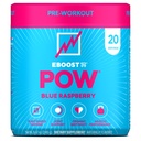 Polvere naturale pre allenamento EBOOST POW – 20 Serve - Blue Raspberry - Un integratore preallenamento per prestazioni, supporto di mobilità comune, energia - Uomini e donne - Non OGM, senza glutine, senza creatina