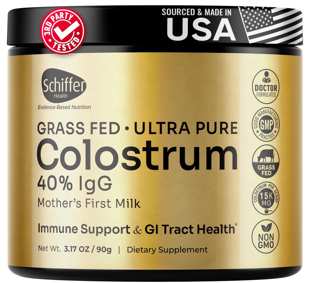 Integratore di Colostrum Premium IgG più alto per la salute del fegato, supporto immunitario e superfood di recupero, anti-età - polvere di colostrum di erba pura - Prima latte della madre, 60 porzioni, non aromaed