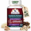 CANCER SCIENCES Cachexia Supplement, USDA Certified Organic Mushrooms Extract Capsules, Extra Strength 1.500 mg, Alta potenza 40% Beta-Glucans, Immune & Metabolic Support, Peso & Muscle Mass Support
