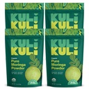 Kuli Kuli Moringa Oleifera Organic Leaf Powder & Green Smoothie, 100% Pure USDA Certified & Non-GMO Moringa Powder, Grande con Smoothies, Tea e Food, 4 Pack