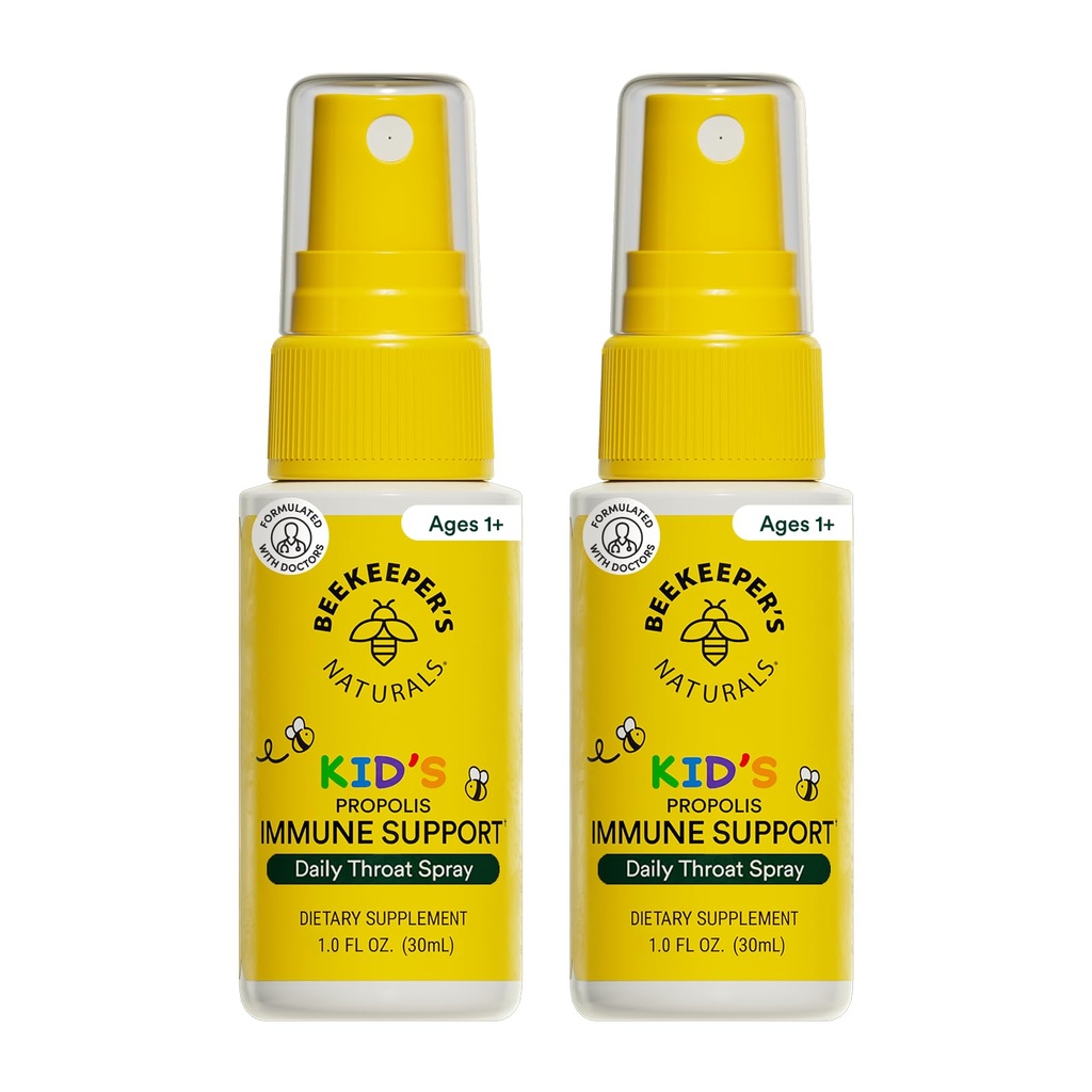 Estratto di Propoli di apicoltore per bambini Propolis Spray 95% di Propoli di api - Supporto Immune naturale & Sollievo della gola, Antiossidanti & Gluten-Free, 1,06 oz (Pack of 2)