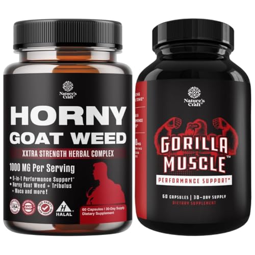 Bundle di Horny Goat Weed Extract Complex per gli uomini e le donne ha aumentato l'energia e la stamina e Booster di testosterone ad alta resistenza per gli uomini per l'ingrandimento del muscolo Stamina e la forza