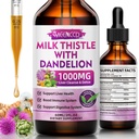 MEENCCD Milk Thistle Liquid Drops - Integratore di cardo al latte con Silymarin, Supporto antiossidante, Vegan, Non OGM, 2 Fl Oz