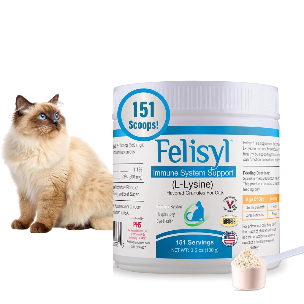 Supporto del sistema immunitario Felisyl (L-Lysine) Granule per gatti 3.5oz(100g)