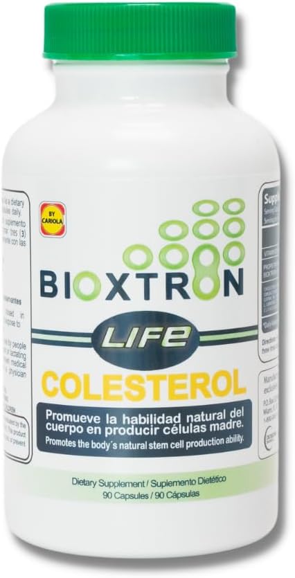 Bioxtron Life Colesterolo naturale AFA Stem Cell Supplemento - Stem Cell Production - Supporto per il sistema immunitario - Supporta livelli di colesterolo - Supporti giunti &amp; muscoli - 90 caps