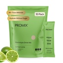 ProMix Nutrition Electrolytes Powder Packets - Sugar Free, Zero Calorie, Stevia Free, Fasting Friendly, Natural Himalayan Pink Salt - Lime Limo - 30 Serve (Pack of 30)