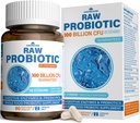 Probiotici crudi per donne e uomini - 100 miliardi di CFU, 35 Strains, Prebiotici organici e enzimi digestivi naturali per la salute digestiva, Gut & Immune - Latticini, Soia e Gluten Free, Non OGM, 60 capsule vegane