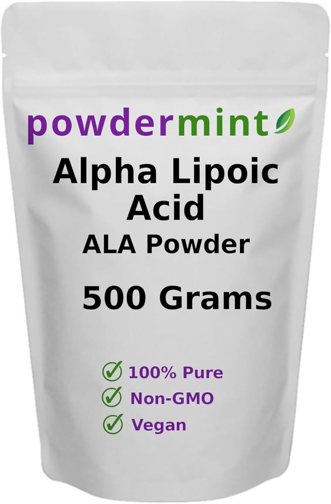 Polvere di acido lipoico alfa (RS-ALA, ALA puro) (dimensioni multiple) Antiossidante (polvere ALA) Scoop incluso