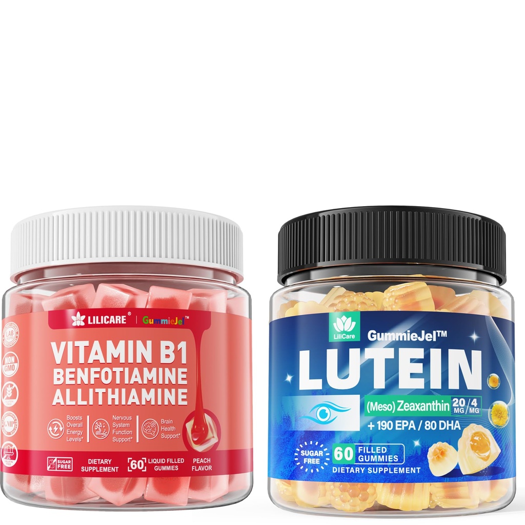 Zucchero Luteina gratuita 20mg 40mg + Vitamina B1 Gummies