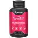 Naturalis Vegan Prenatal with Full Specrum Omega-3 | Algae DHA, EPA, DPA, Vitamin D3 & Active Folate L 5-MTHF | Vegan Society Certified, Sostenibilmente Sourced, Non-GMO & Soy Free | 60 Veggie Softgels