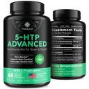 TWINLEAF 5 HTP Supplemento per il supporto al mood - Made in USA - Natural 5-HTP & L-triptophan Capsule - 5-HTP Booster per gli uomini e le donne - Formula Proprietario per l'umore e il relax - 60 Vegan Capsule