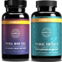 Primal Harvest Mind Fuel & Omega 3 Integratori per le donne e gli uomini Fish Oil Capsule e Mind Fuel Brain Booster Pills Bundle