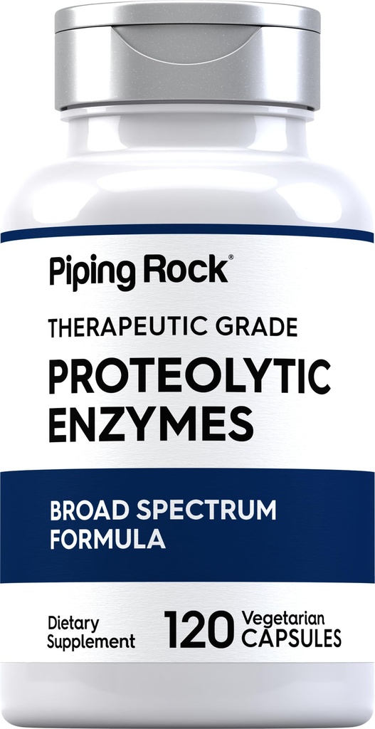 Piping Rock Proteolytic Enzymes Supplement | 120 capsule | Broad Spectrum Complex | Vegetariano, Non OGM, Gluten Free