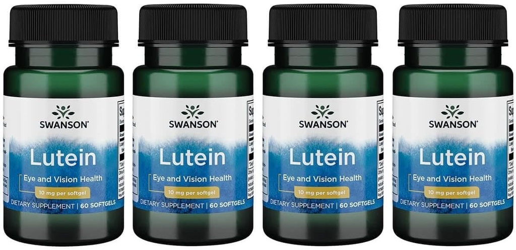 Swanson Lutein 10 Milligrammi 60 Sgels (4 Confezione)