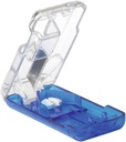 EZY DOSE Pill Cutter e Splitter con Dispenser integrato del Pillola, Lama in acciaio inox Easy-Cut per Compresse, Vitamine, Farmaci, Portatile, Cutter del Pillola di viaggio per anziani, Animali &amp; uso quotidiano, Blu