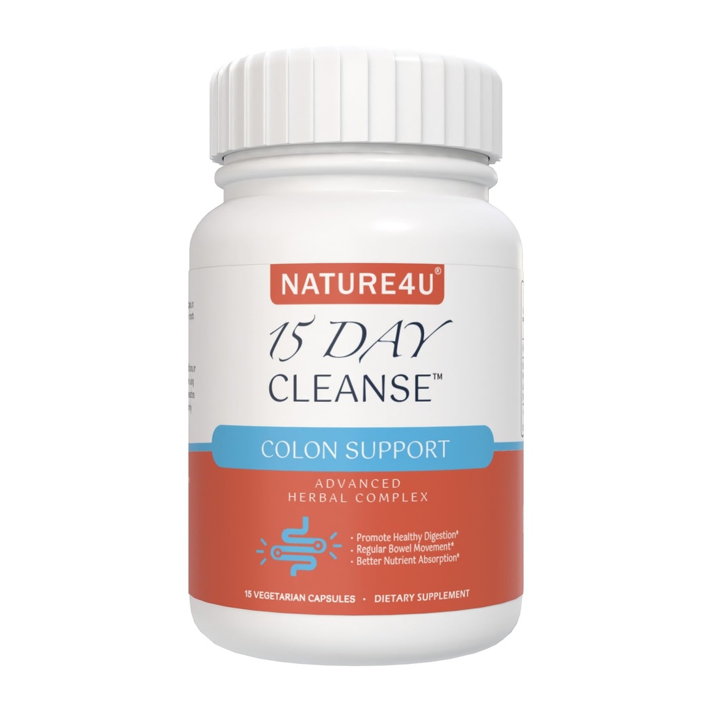 15 giorno Cleanse Gut Supporto, Detox di pulizia del colon giornaliero avanzato per le donne e gli uomini con Senna, Cascara Sagrada, Psyllium Husk e Probiotic, 15 capsule