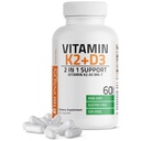 Bronson vitamina K2 D3 (MK7) Supplemento Non OGM Formula Vitamina D3 5000IU (125 mcg) & 90 mcg K2 MK-7, Facile da ingoiare D & K Complex, 60 capsule