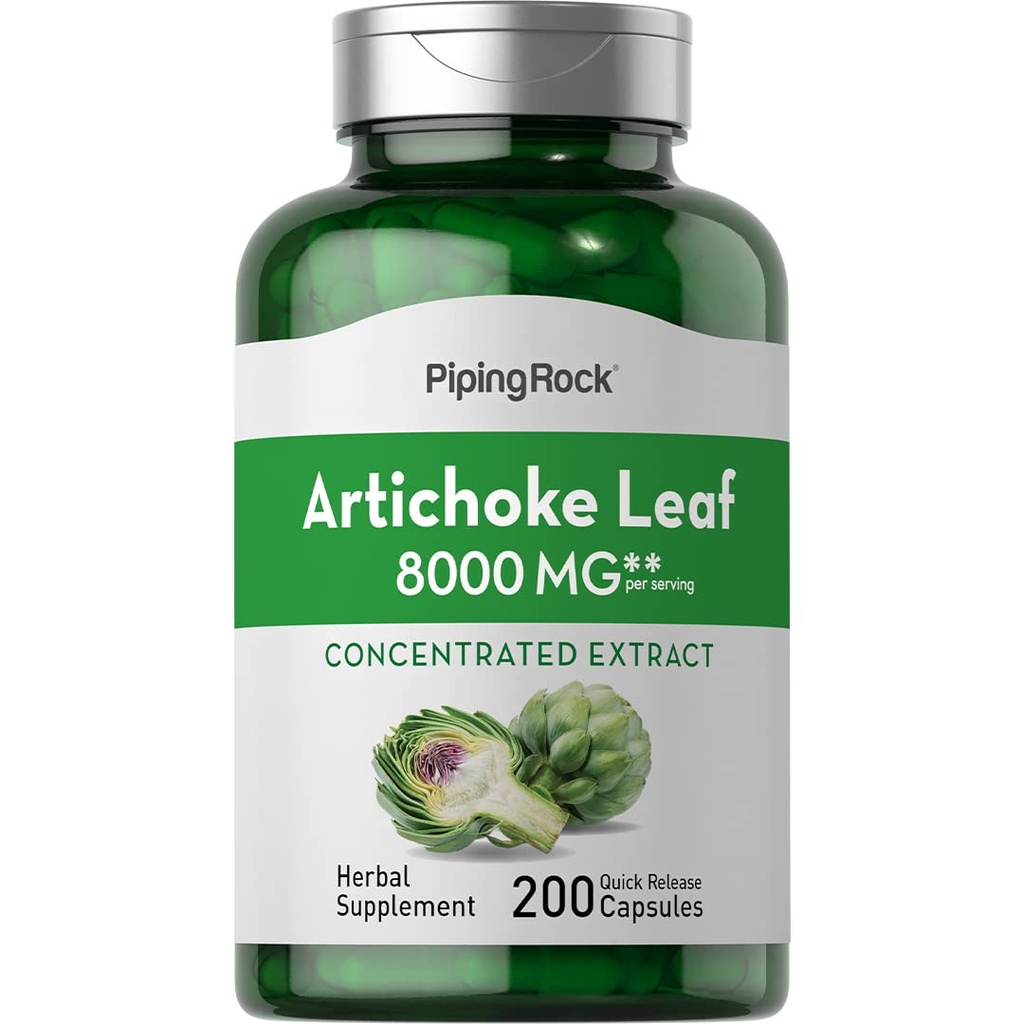 Piping Rock estratto di carciofo capsule 8000mg | 200 pillole | Non OGM & Gluten supplemento gratuito