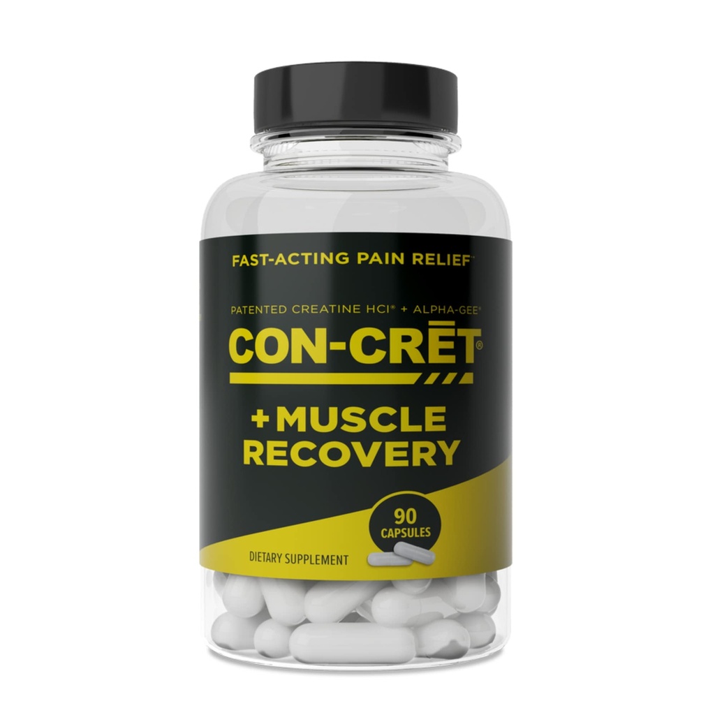 CON-CRET ProMera Sports Muscle Recovery, Concentrated Creatine e Alpha-GEE®, Supporta il recupero del muscolo, riduce il dolore, ripristina la salute del muscolo, 90 capsule