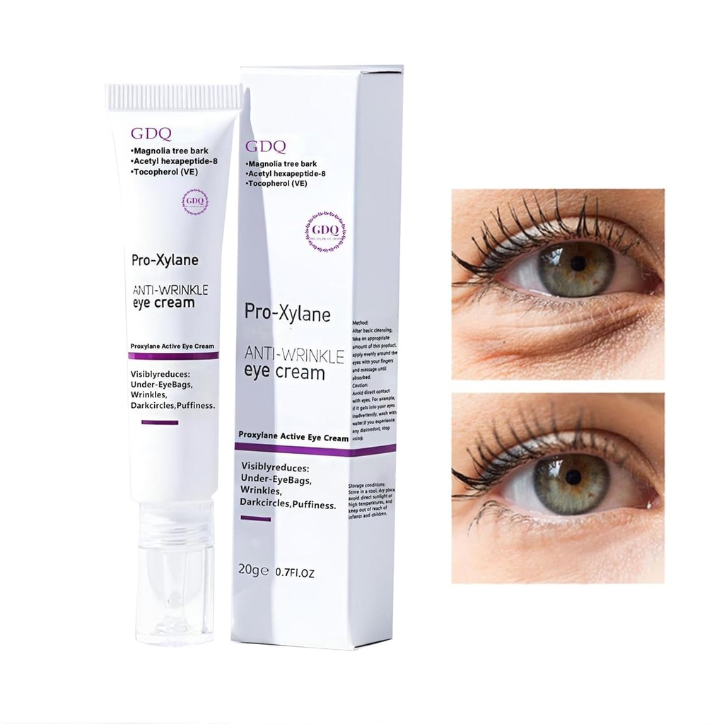 GDQ Crema per occhi antirughe,Corea Crema per occhi antirughe attivi, Anti-invecchiamento, Anti-ossidazione,Fade Fine Lines,Riduce Borse Sotto-Eye, Dark Circles & Puffiness per giovani,20 g / 0,7 oz