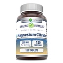 Incredibile Formulas Magnesium Citrate | 200 Mg compresse | Supplemento minerale | Non-GMO | Gluten Free | Made in USA (1 Pack, 120 Count)