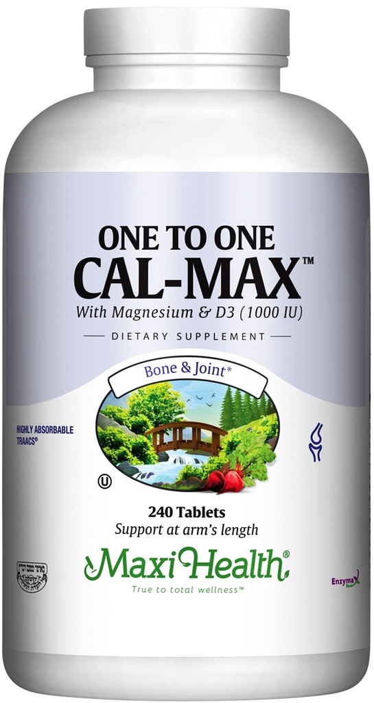 Maxi Salute 500 mg Calcium Supplemento con Vitamina D3 (1000 UI) e Magnesio (500 mg) - Bone, denti e supporto congiunto per uomini e donne - 240 compresse