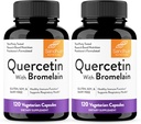 Sandhu's Quercetin con Bromelain capsule vegetariane Supplementi 120 conte (Pack of 2) | Bioflavonoidi per il supporto immunitario e la salute respiratoria, supporto all'allergia stagionale | Quercitin per uomini e donne
