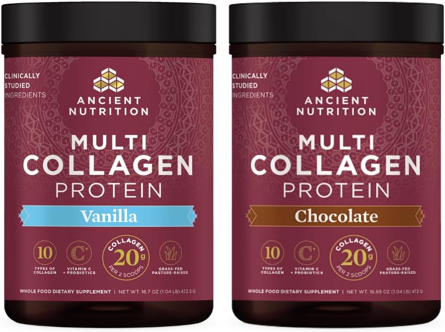Antica nutrizione Multi Collagen Protein Powder Vanilla 45 Servings + Multi Collagen Protein Powder Chocolate 45 Servings