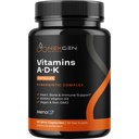 Supplemento di vitamina ADK ad alto assorbimento - vitamina D3 K2 vegana MK7 & A per il regolamento di calcio Plus Bone tiroide e supporto immunitario - vitamina ADK con 5000IU D3 Non OGM & Gluten Free (2 mesi)