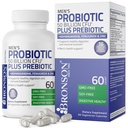 Bronson Probiotic 50 miliardi di CFU Plus Prebiotico con Ashwagandha, Fenugreek & Zinc, Supporta la digestione sana e funzione immunitaria Non OGM, 60 capsule vegetariane