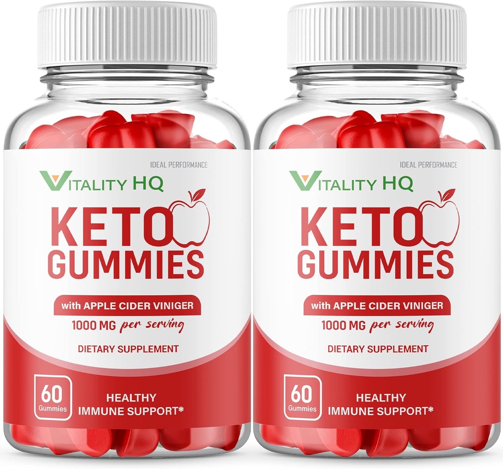 PERFORMANCE IDEAL (2 Pack) Vitality HQ Ketos Gummies Vitality Ketos ACV Gummies Vitality ACV Gummie Vitality Ketos Gummies (120 Gummies)