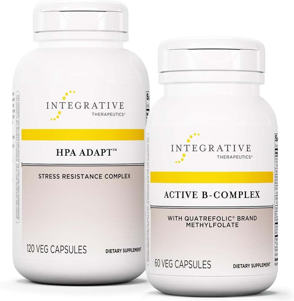 Terapia Integrativa Bundle con Active B-Complex, 60 Capsule & HPA Adapt, 120 Capsule Vegan - Active B-Complex per sostenere il metabolismo energetico - HPA Adapt per supportare la risposta sana di stress