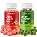 Superfood Fruits and Veggies Gummies (120 Chews), 12+ Superfruits & 30 Veggies, Frutta & Erbe, Vitamine di frutta e verdura, Non OGM, Pectin-Based, Senza glutine