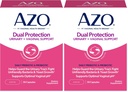AZO Dual Protection | Supporto urinario + vaginale* | Prebiotic Plus clinicamente provato Probiotico femminile | inizia a lavorare entro 24 ore | Non OGM | 30 Conte (Pack of 2)