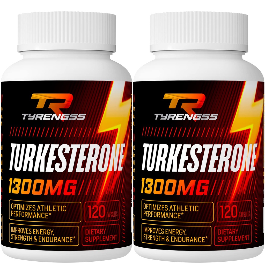 Integratore Turkesterone 1300mg Ultra ad alta resistenza (Ajuga Turkestanica Extract Std. to 20% Turkesterone), per prestazioni atletiche e massa muscolare, 240 capsule