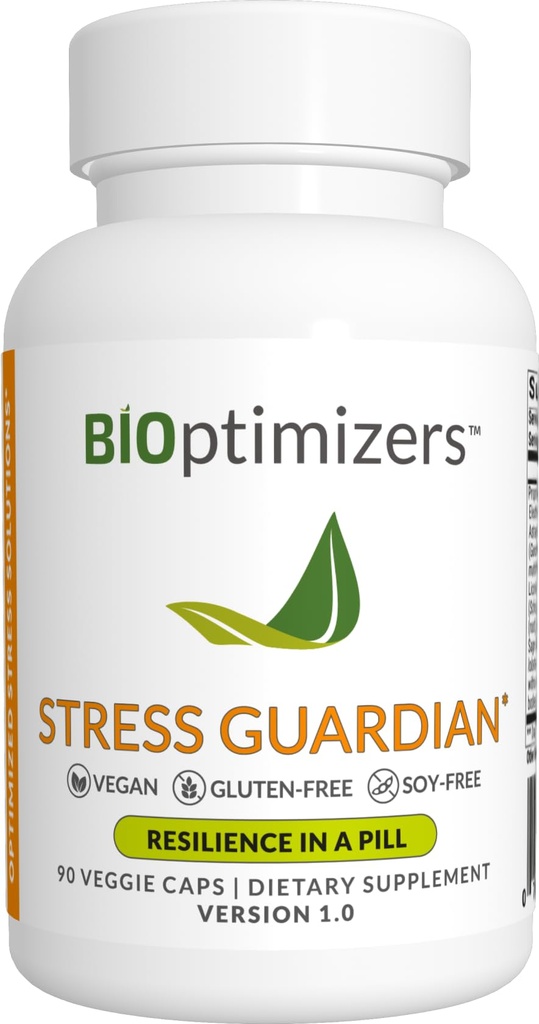 BIOptimizers Stress Guardian – Stress Relief Capsule – Rest Support Management - 90 Capsule
