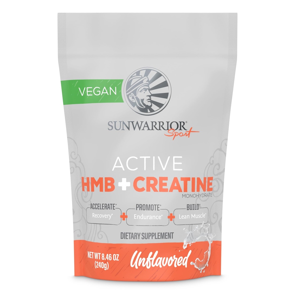 Sunwarrior Creatine HMB Monohydrate Powder Muscle Recovery, 240g Pre Workout Supplement per uomini e donne, Micronized Leucine Recovery Supplement Unflavored 30 Servings