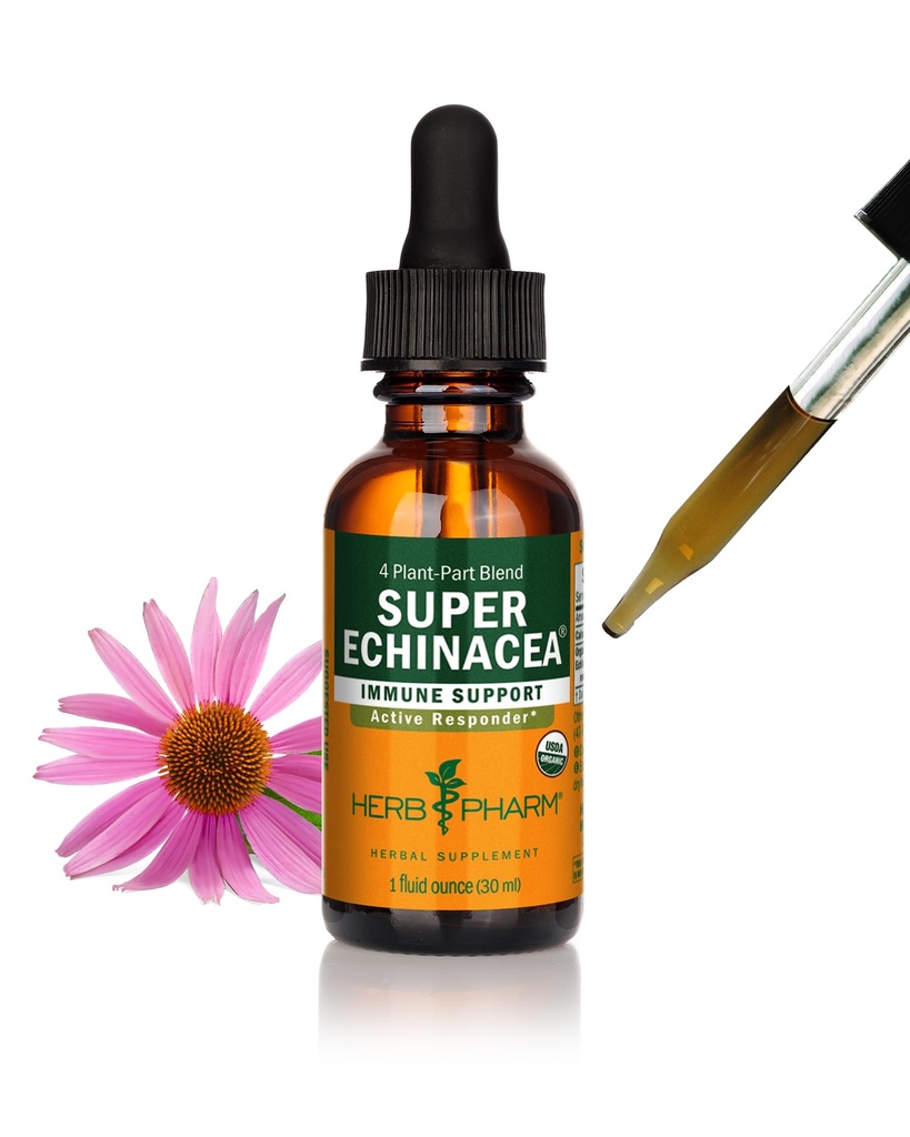 Estratto di liquido di Echinacea Super Echinacea Organico certificato Pharm per il supporto attivo del sistema immunitario - 1 oncia (DSUPER01)