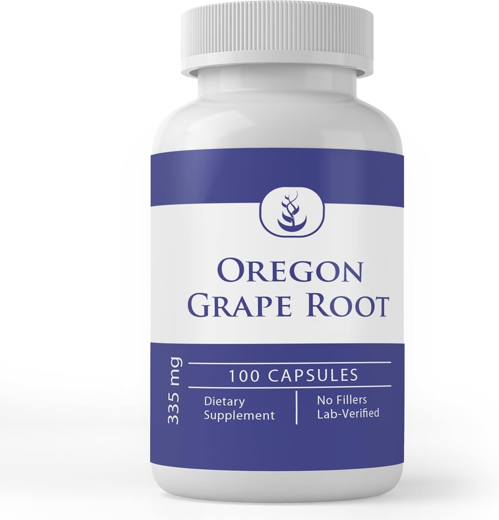 Ingredienti originali puri Radice dell'uva dell'Oregon, (100 capsule) Sempre puri, nessun Additivo o Filler, verificata dal laboratorio