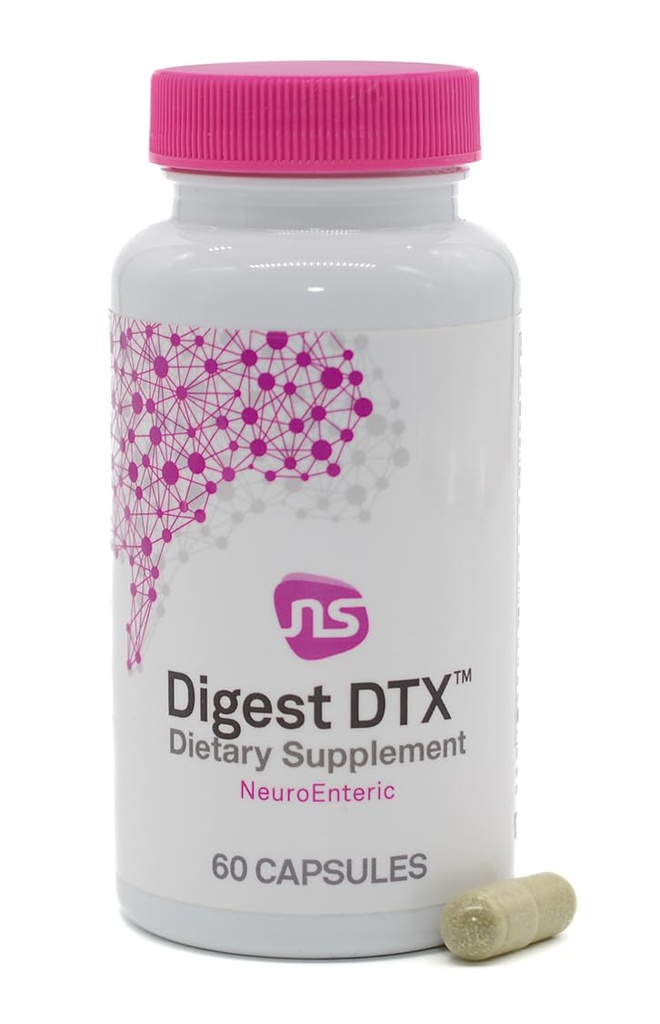 NeuroScience Digest DTX Gut Supplemento con enzimi digestivi per uomini e donne + sidro di mele Vegar & Zinc Carnosine - Promuovere Detox Gut sano, Supporto immunitario & salute digestiva (60 capsule)
