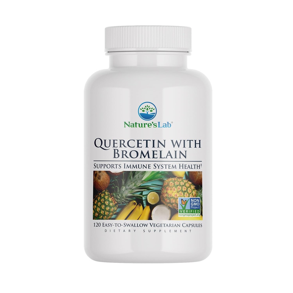 Natura Lab Quercetin Bromelain - Non OGM, Gluten Free - 120 capsule