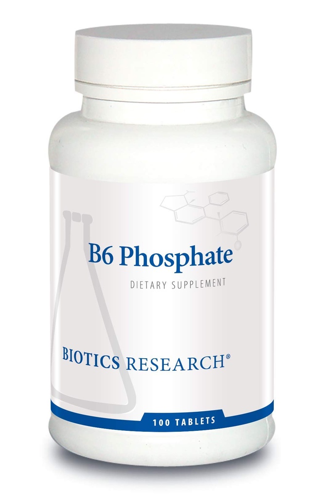Biotics Research B6 Phosphate Forma biologicamente attiva della vitamina B6 (piridoxal-5-fosfato), Supporta la funzione immunitaria, il metabolismo, la salute cardiovascolare 100 compresse