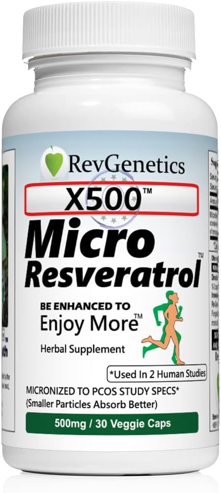 X500: puro Resveratrolo 500mg - puro Trans-Resveratrolo - 30 capsule vegetariane - 500 mg per capsula