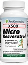 X500: puro Resveratrolo 500mg - puro Trans-Resveratrolo - 30 capsule vegetariane - 500 mg per capsula