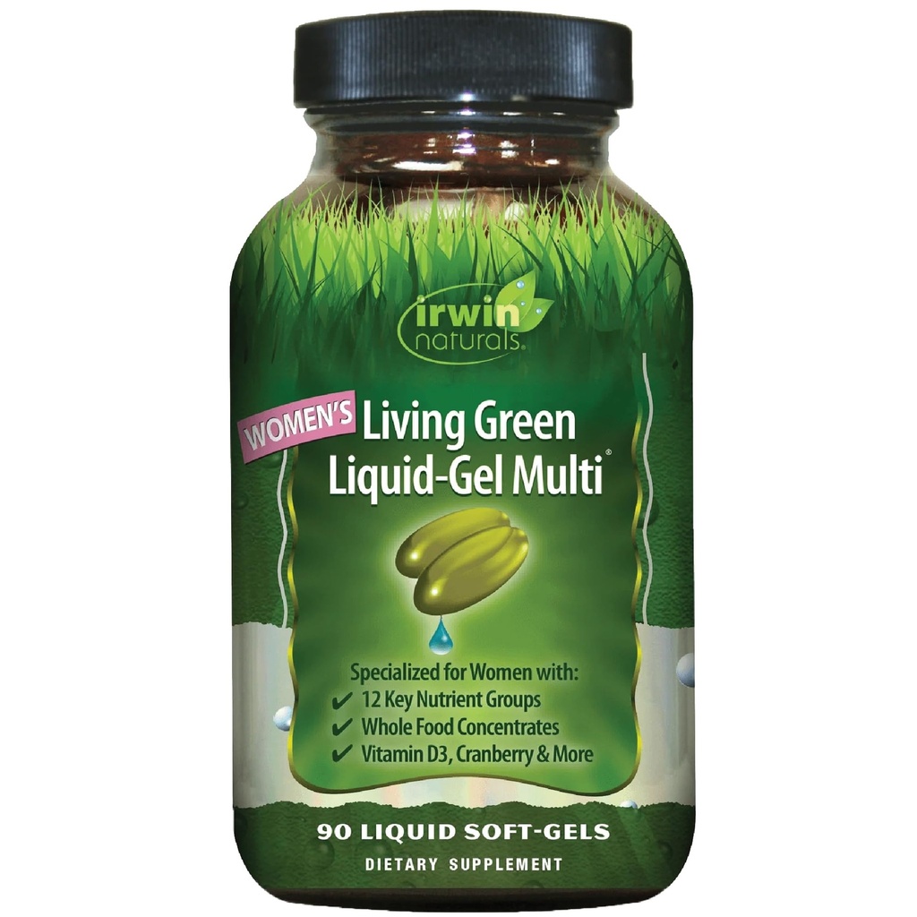 Irwin Naturals Living Green Liquid-Gel Multi per le donne - 90 Liquid Soft-Gels